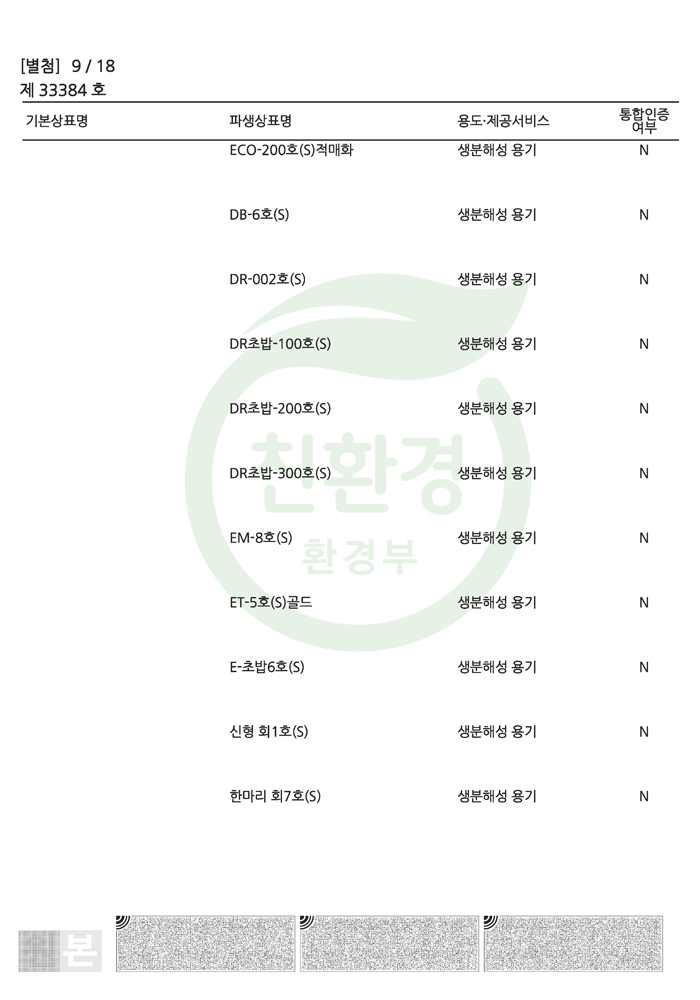 환경표지인증서