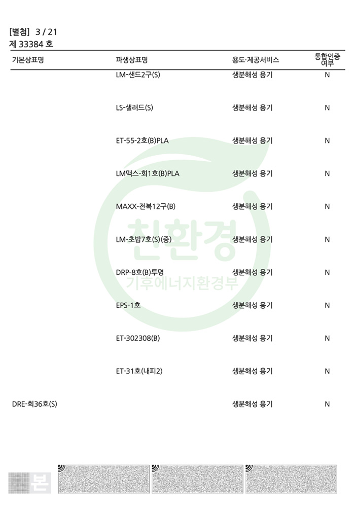 환경표지인증서
