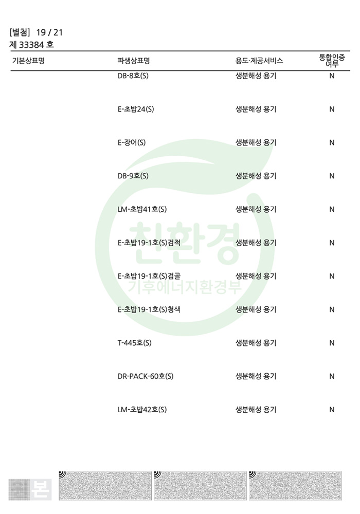 환경표지인증서